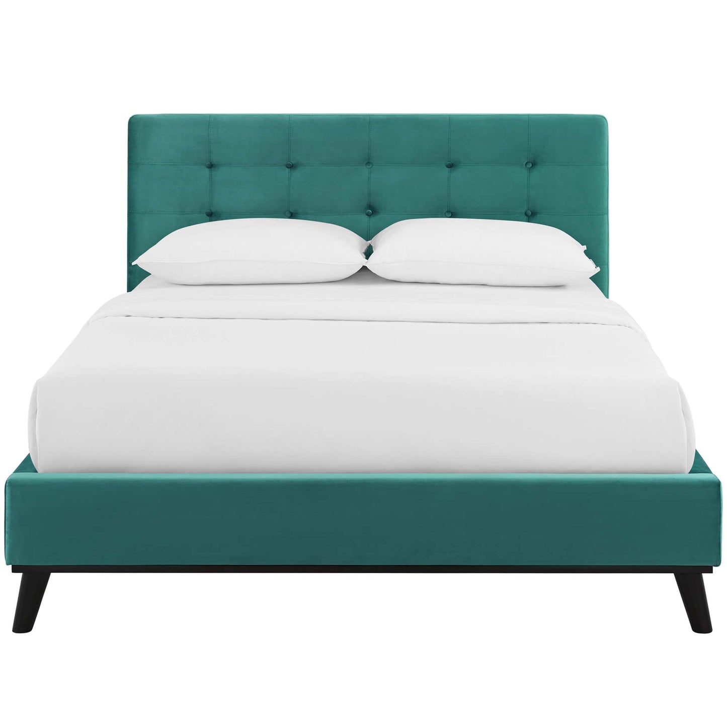 McKenzie Biscuit Tufted Performance Velvet Queen Platform Bed