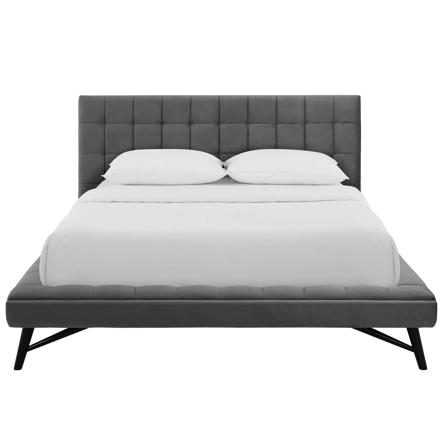 Julia Biscuit Tufted Performance Velvet Queen Platform Bed