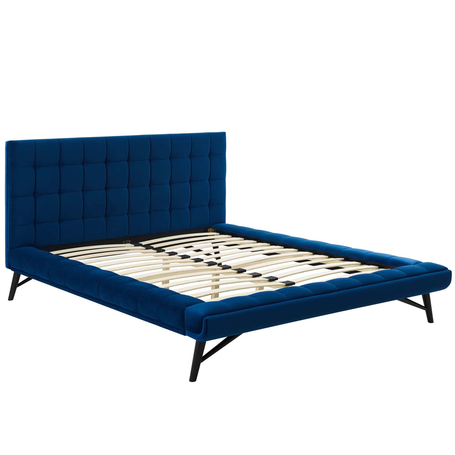 Julia Biscuit Tufted Performance Velvet Queen Platform Bed