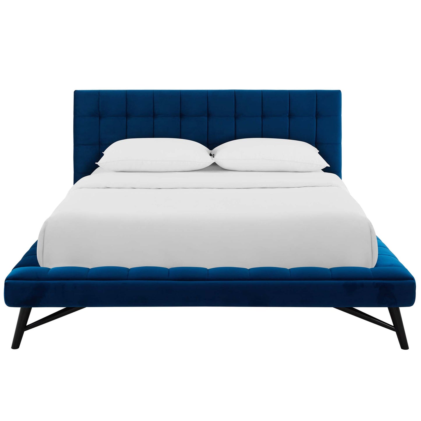 Julia Biscuit Tufted Performance Velvet Queen Platform Bed