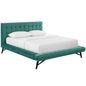 Julia Biscuit Tufted Performance Velvet Queen Platform Bed