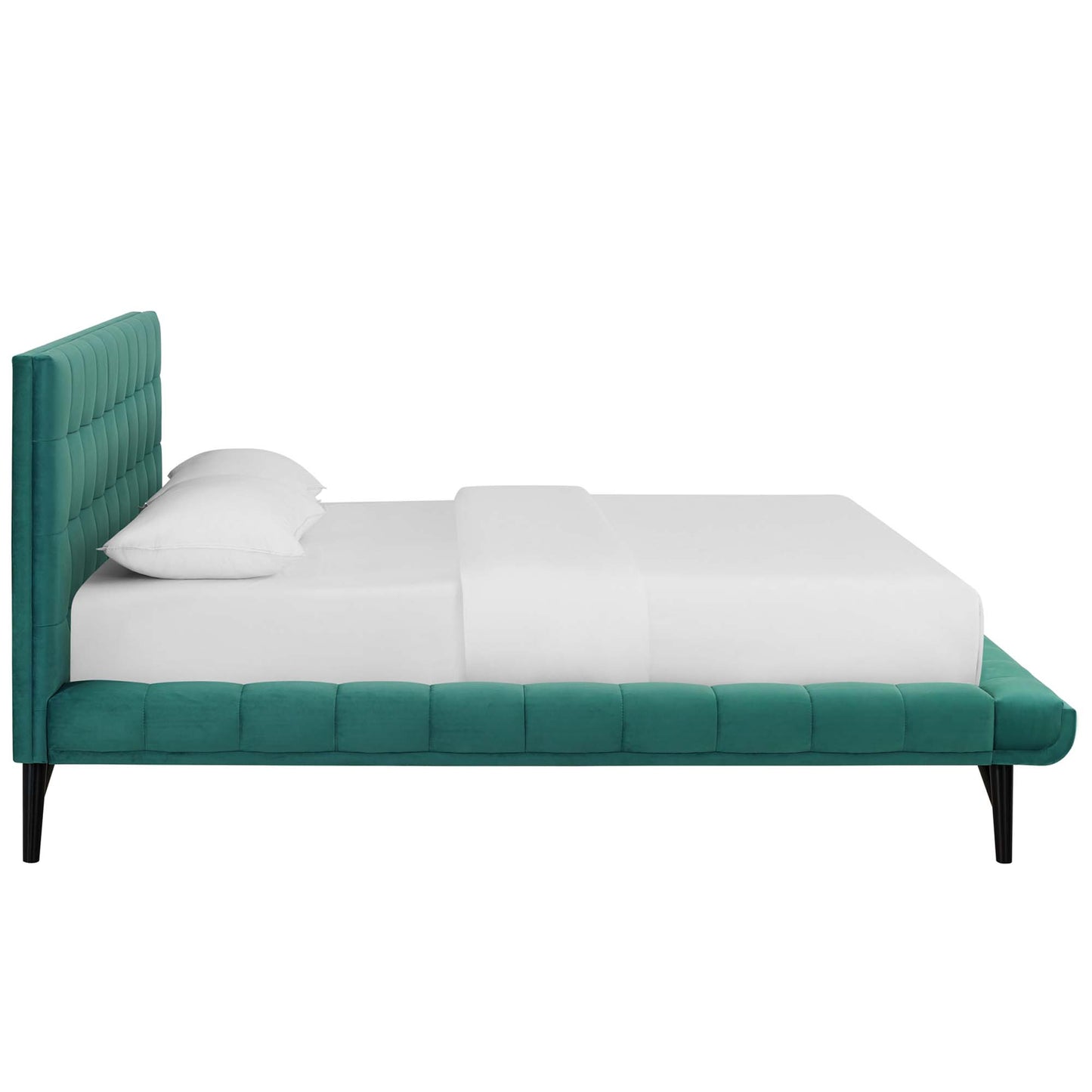 Julia Biscuit Tufted Performance Velvet Queen Platform Bed