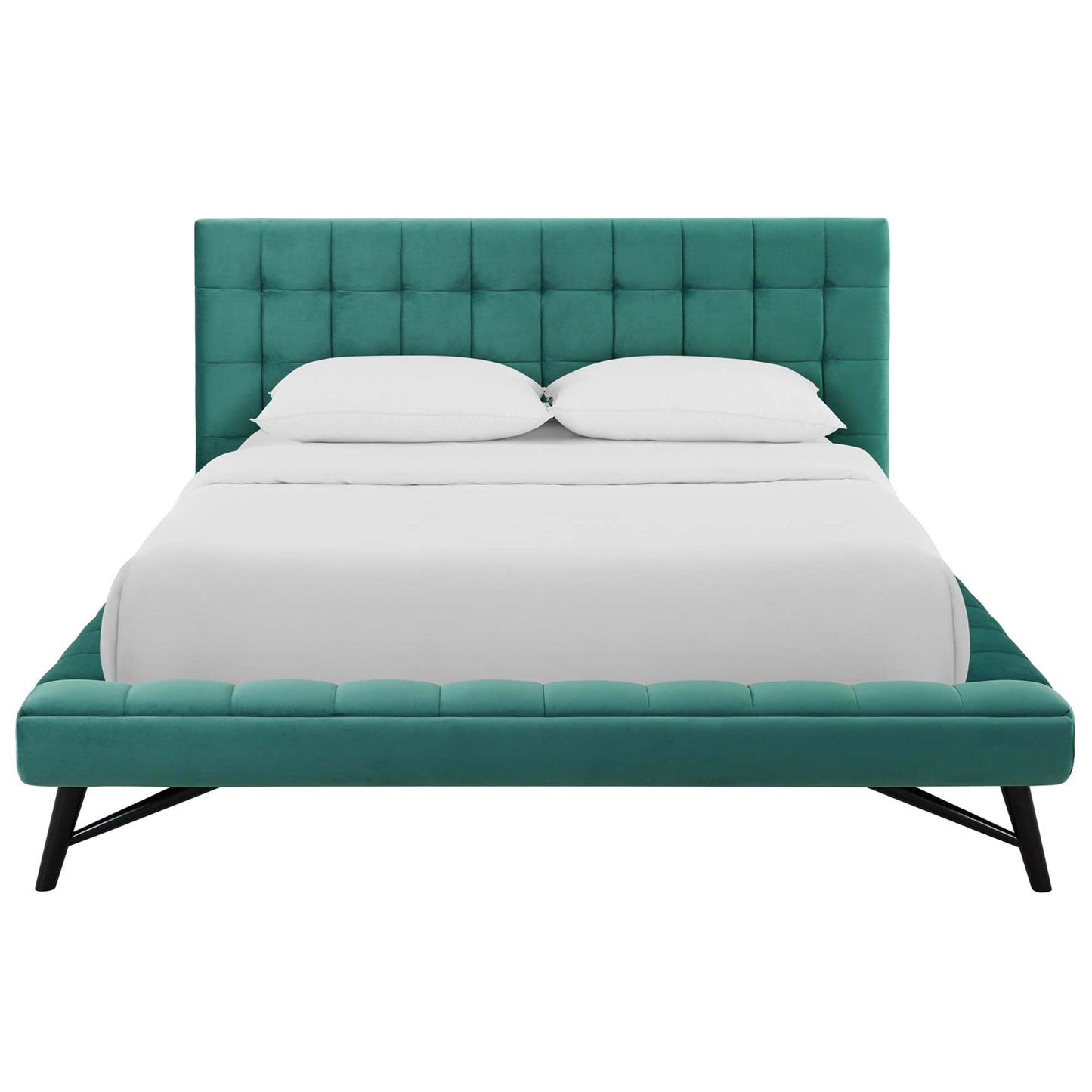 Julia Biscuit Tufted Performance Velvet Queen Platform Bed