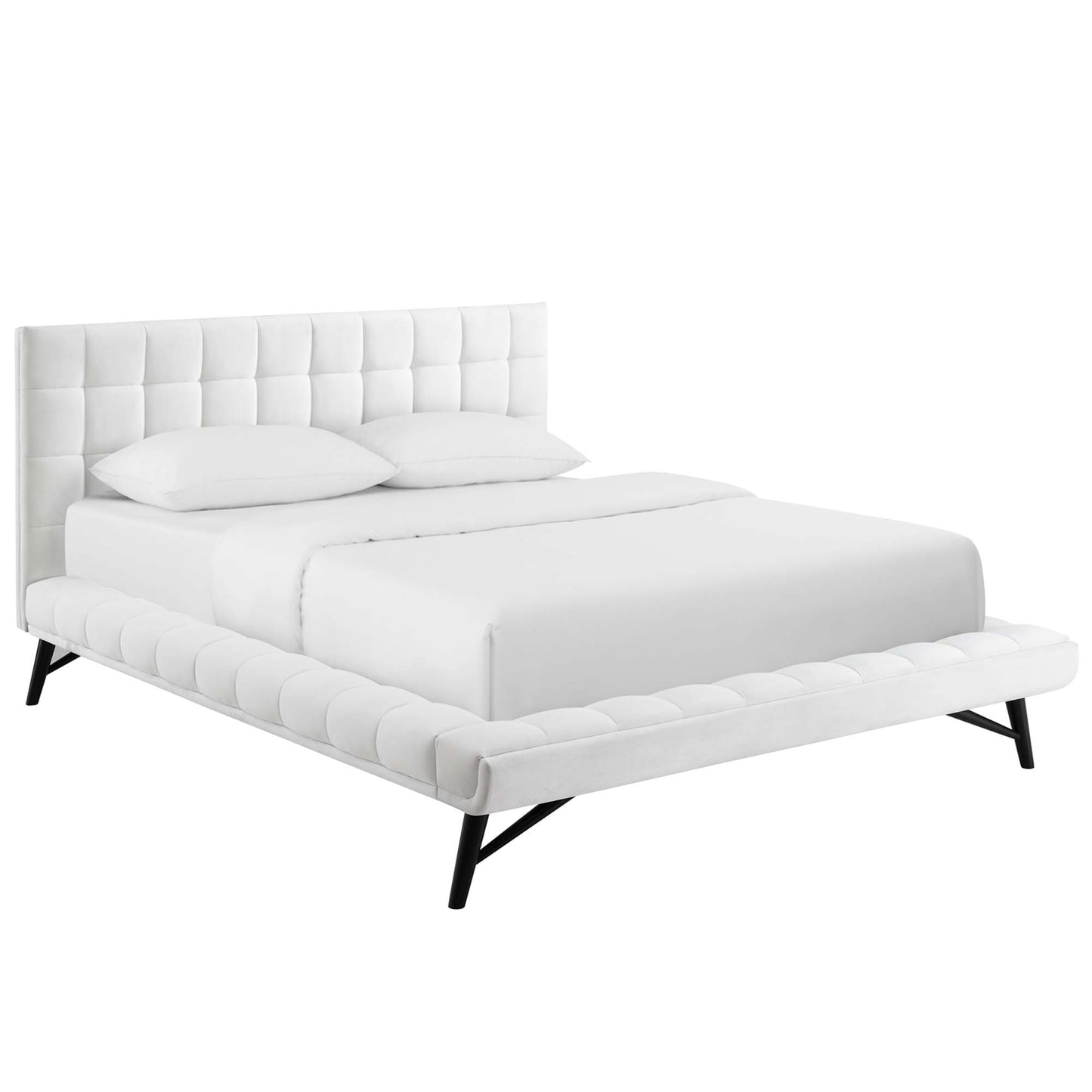 Julia Biscuit Tufted Performance Velvet Queen Platform Bed