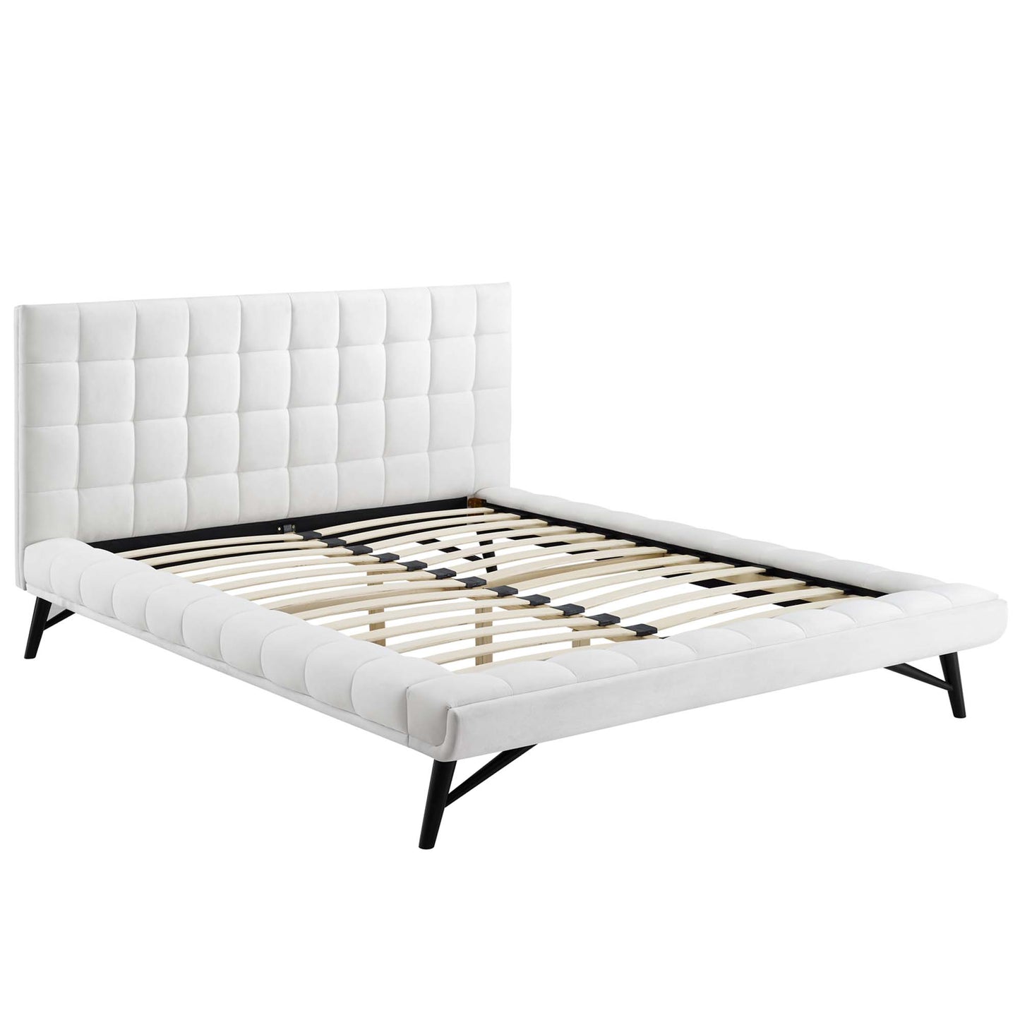 Julia Biscuit Tufted Performance Velvet Queen Platform Bed