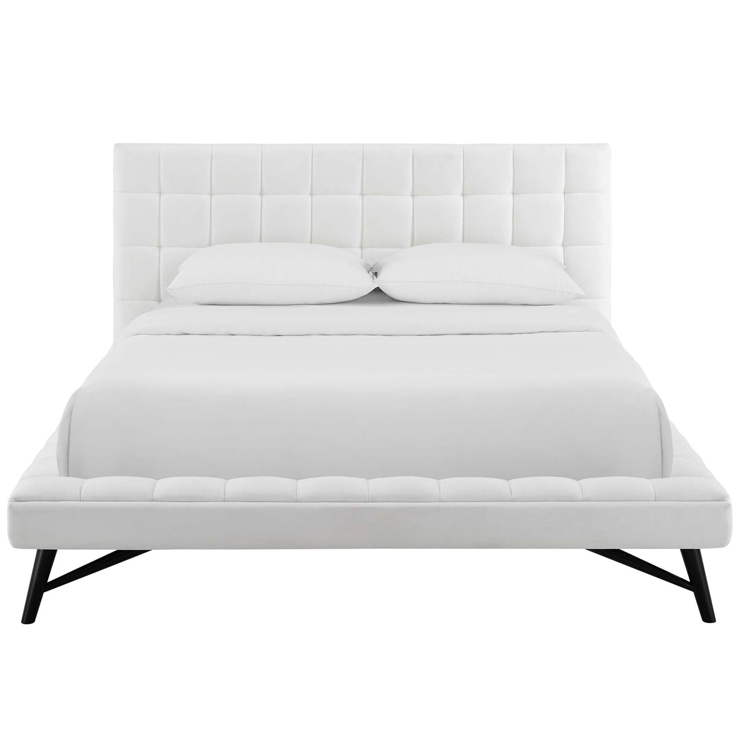 Julia Biscuit Tufted Performance Velvet Queen Platform Bed