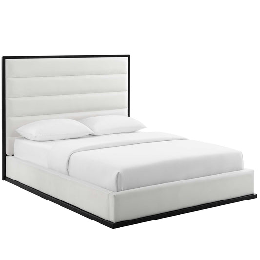 Ashland Faux Leather Queen Platform Bed