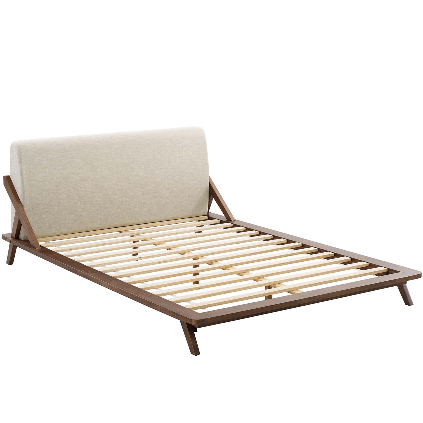 Cama Queen Luella tapizada en tela de Modway