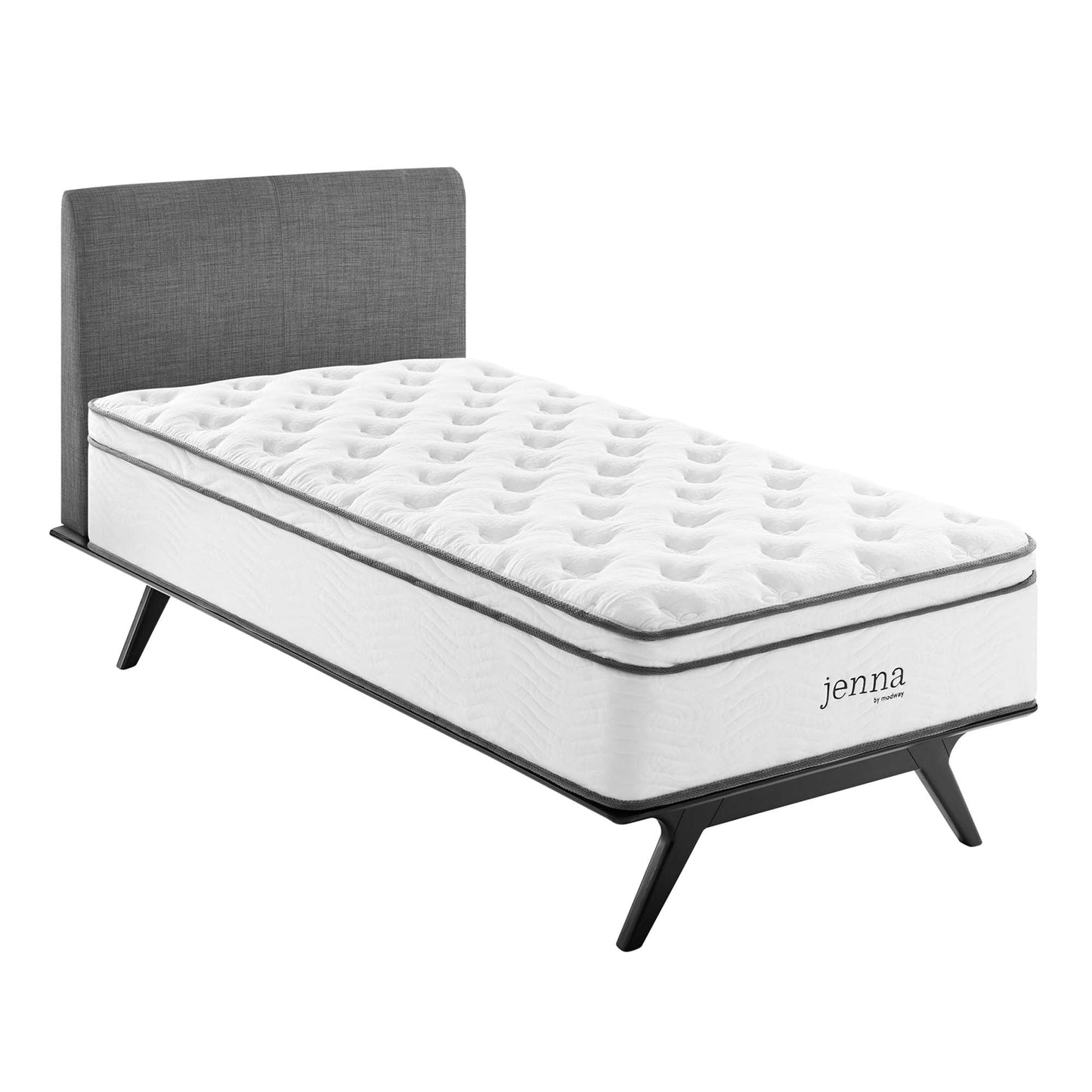 Matelas à ressorts et mousse pour lit simple Jenna 14" par Modway