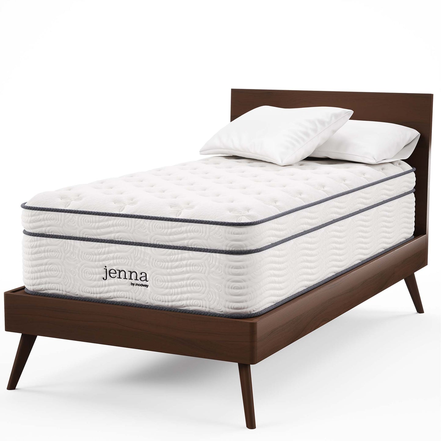 Matelas à ressorts et mousse pour lit simple Jenna 14" par Modway