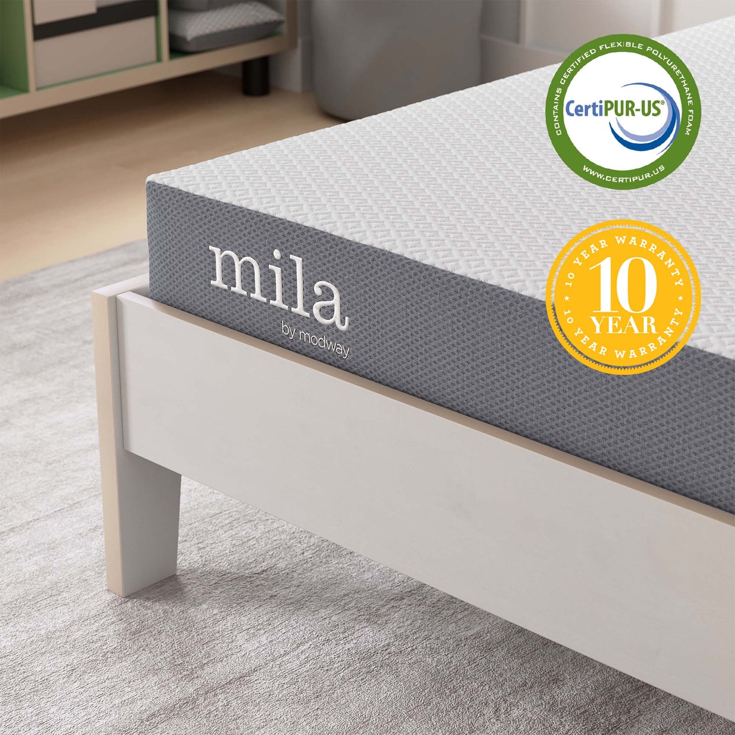 Ensemble de 2 matelas doubles en mousse Mila 6" par Modway