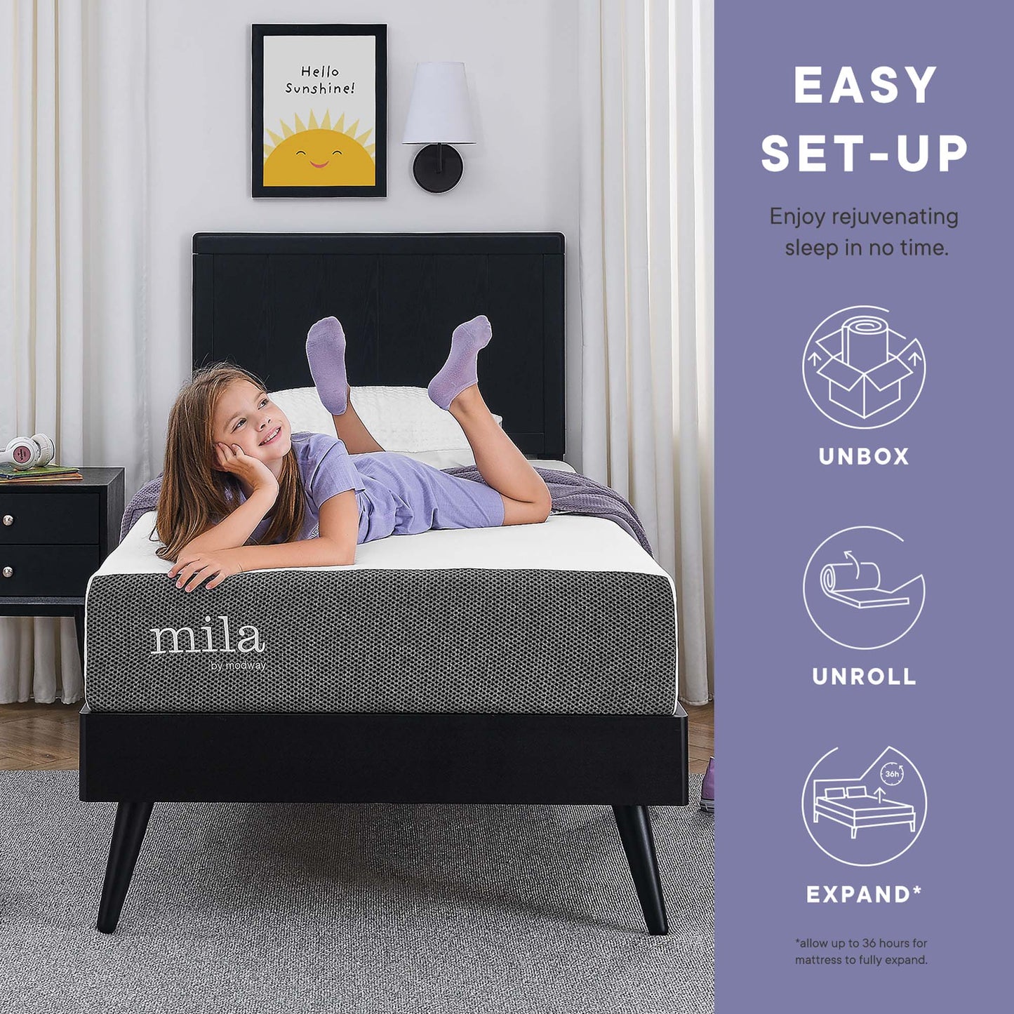 Ensemble de 2 matelas doubles en mousse Mila 6" par Modway