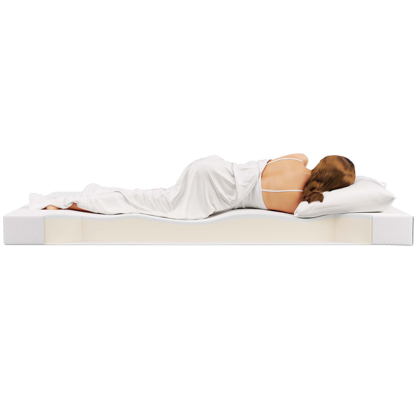 Ensemble de 2 matelas doubles en mousse Mila 6" par Modway