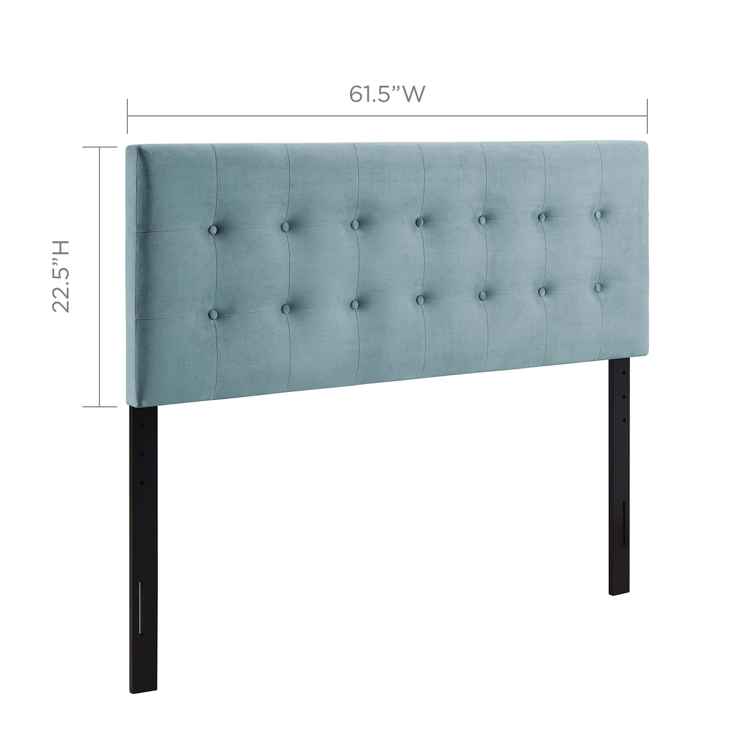 Emily Biscuit Tufted Performance Velvet Queen Headboard