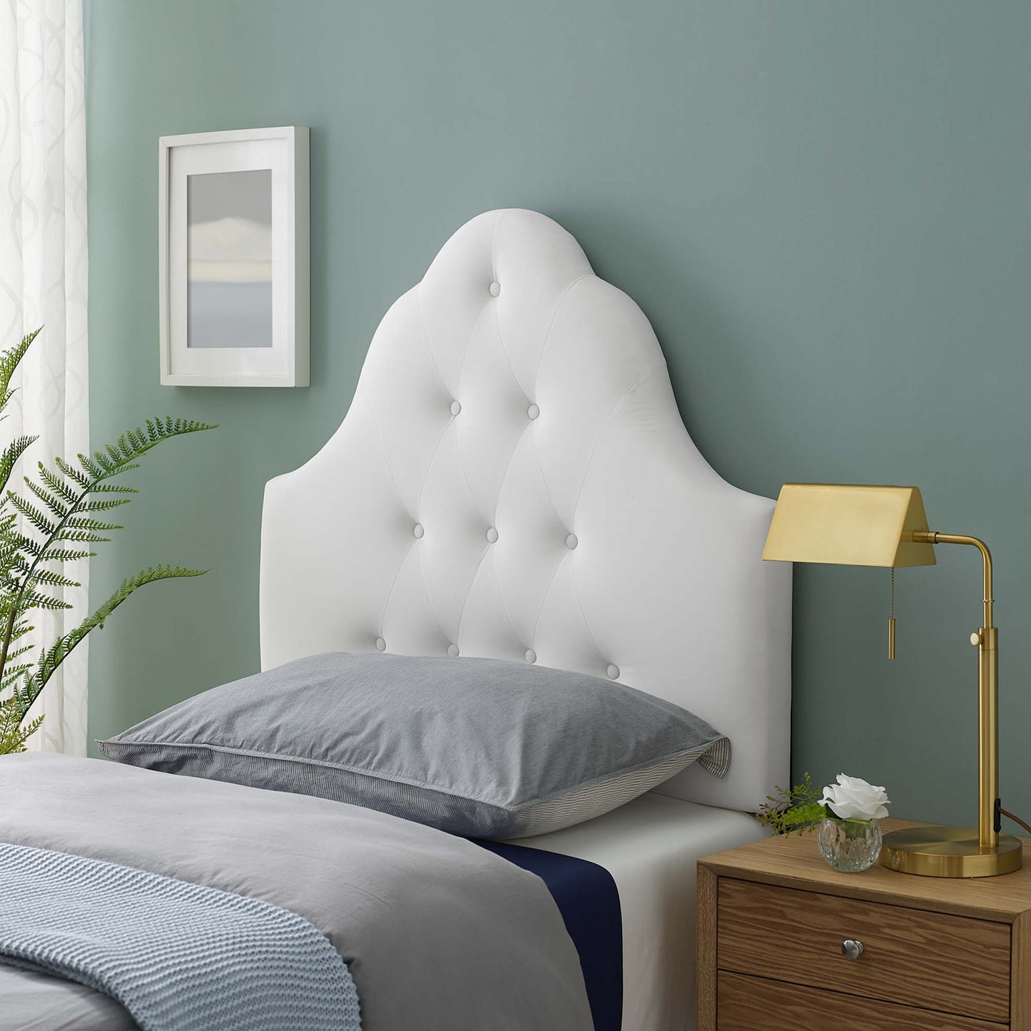 Sovereign Diamond Tufted Performance Velvet Twin Headboard