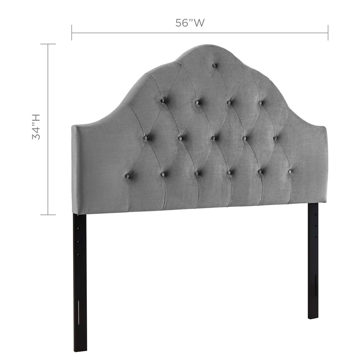 Sovereign Diamond Tufted Performance Velvet Full Headboard