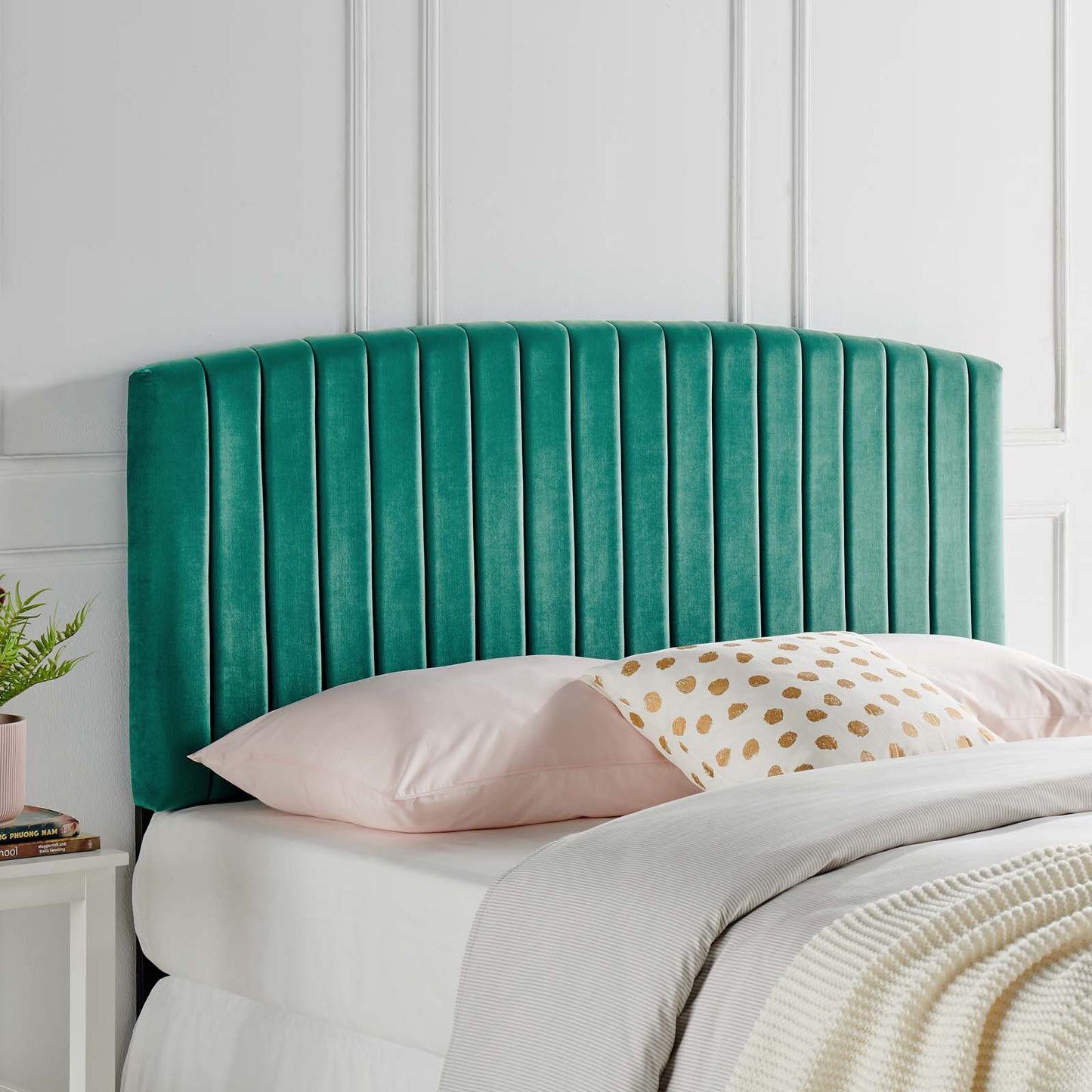 Rebecca Performance Velvet Twin Headboard