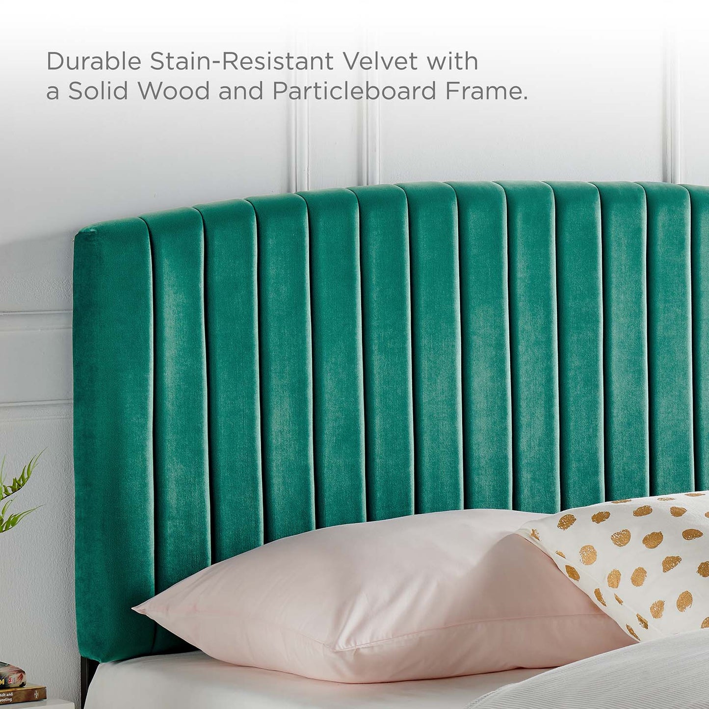 Rebecca Performance Velvet Twin Headboard