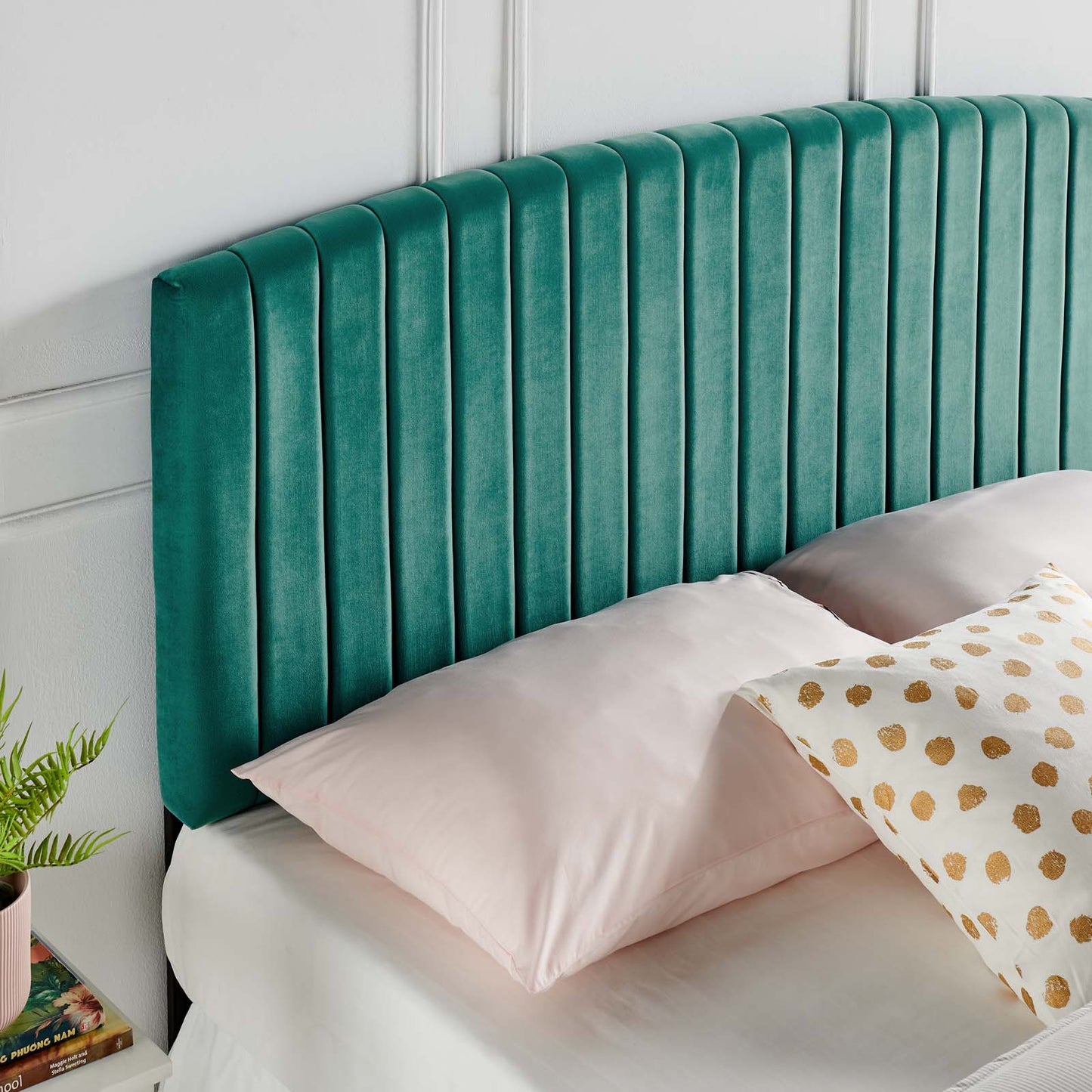 Rebecca Performance Velvet King / California King Headboard