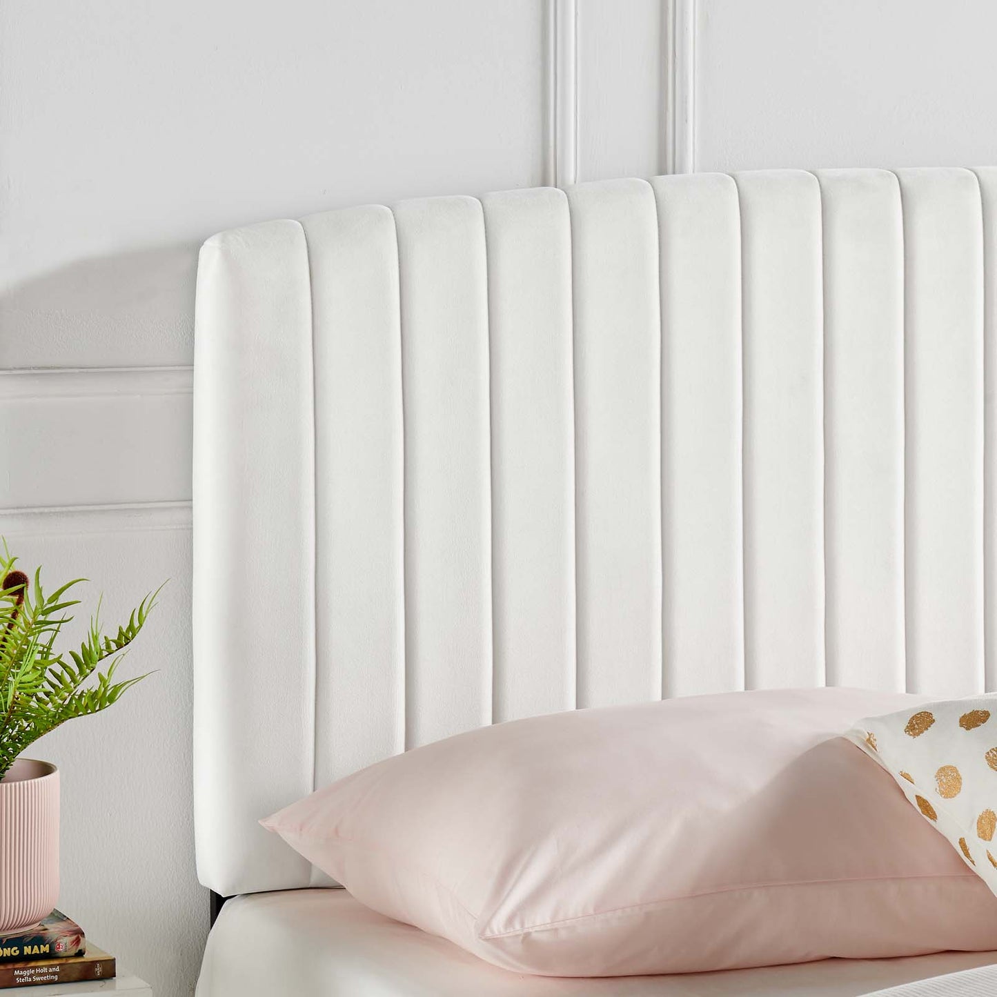 Rebecca Performance Velvet King / California King Headboard