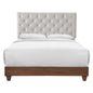 Rhiannon Diamond Tufted Upholstered Fabric Queen Bed