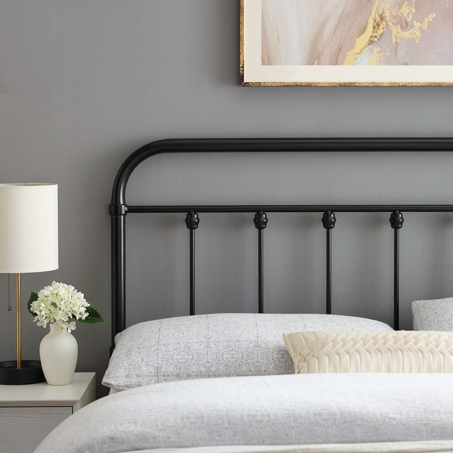 Sage Metal Full Headboard