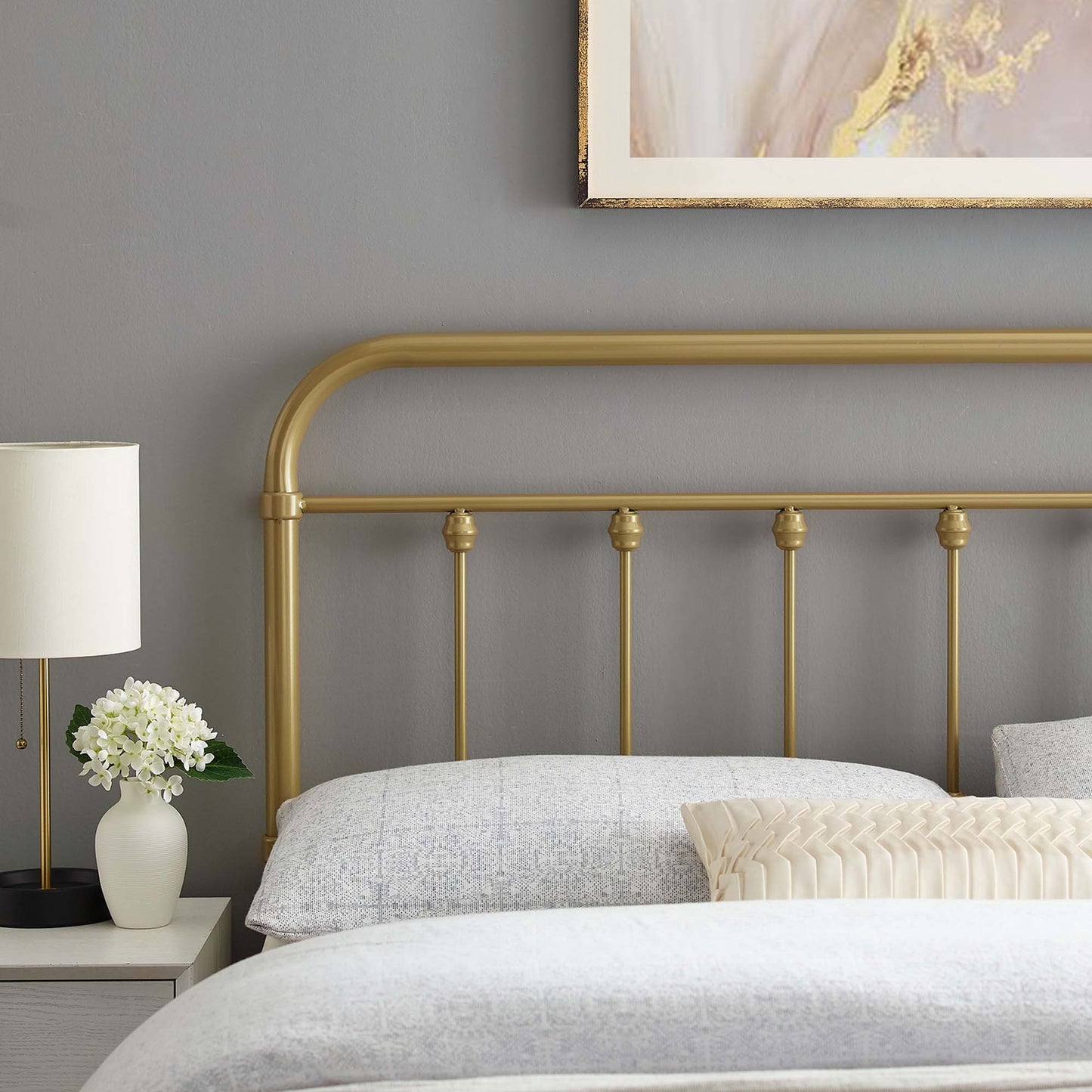 Sage Metal Full Headboard