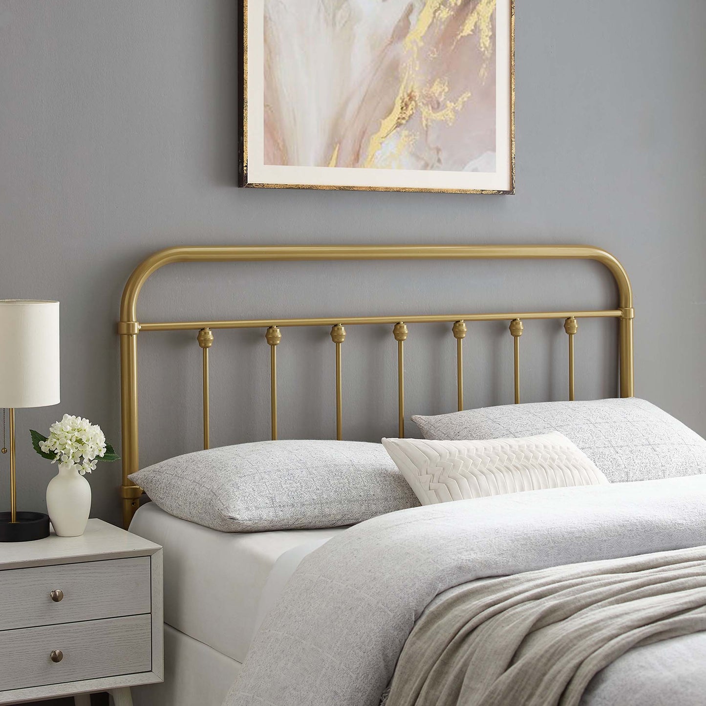 Sage Metal Full Headboard