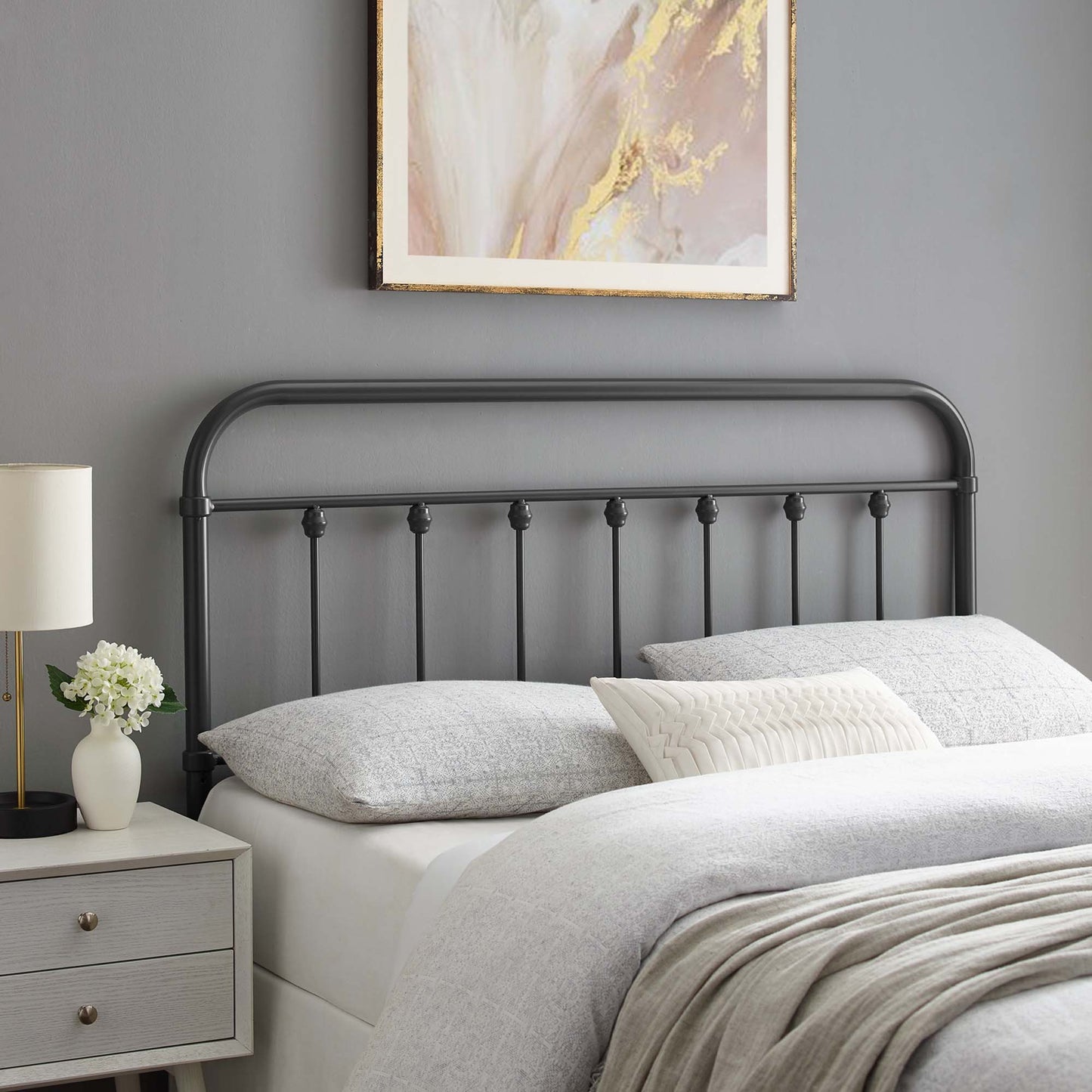 Sage Metal Full Headboard