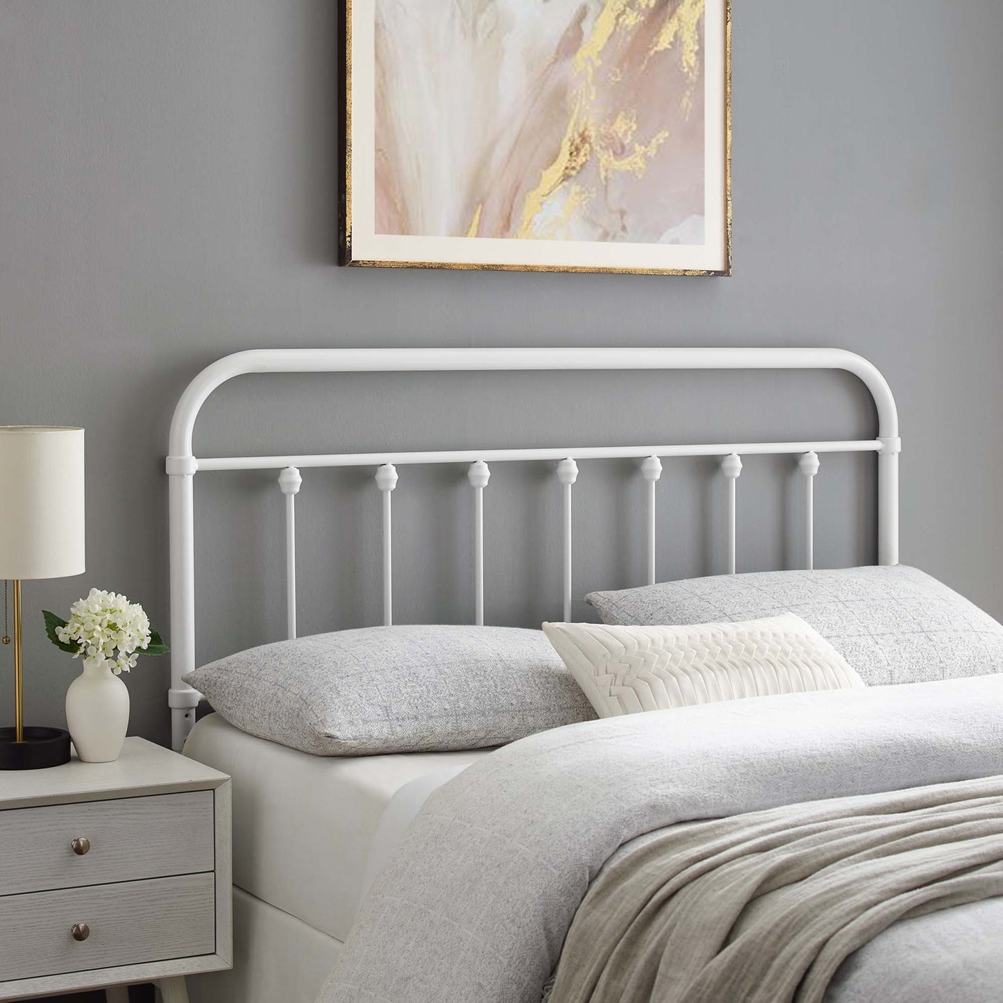 Sage Metal Full Headboard