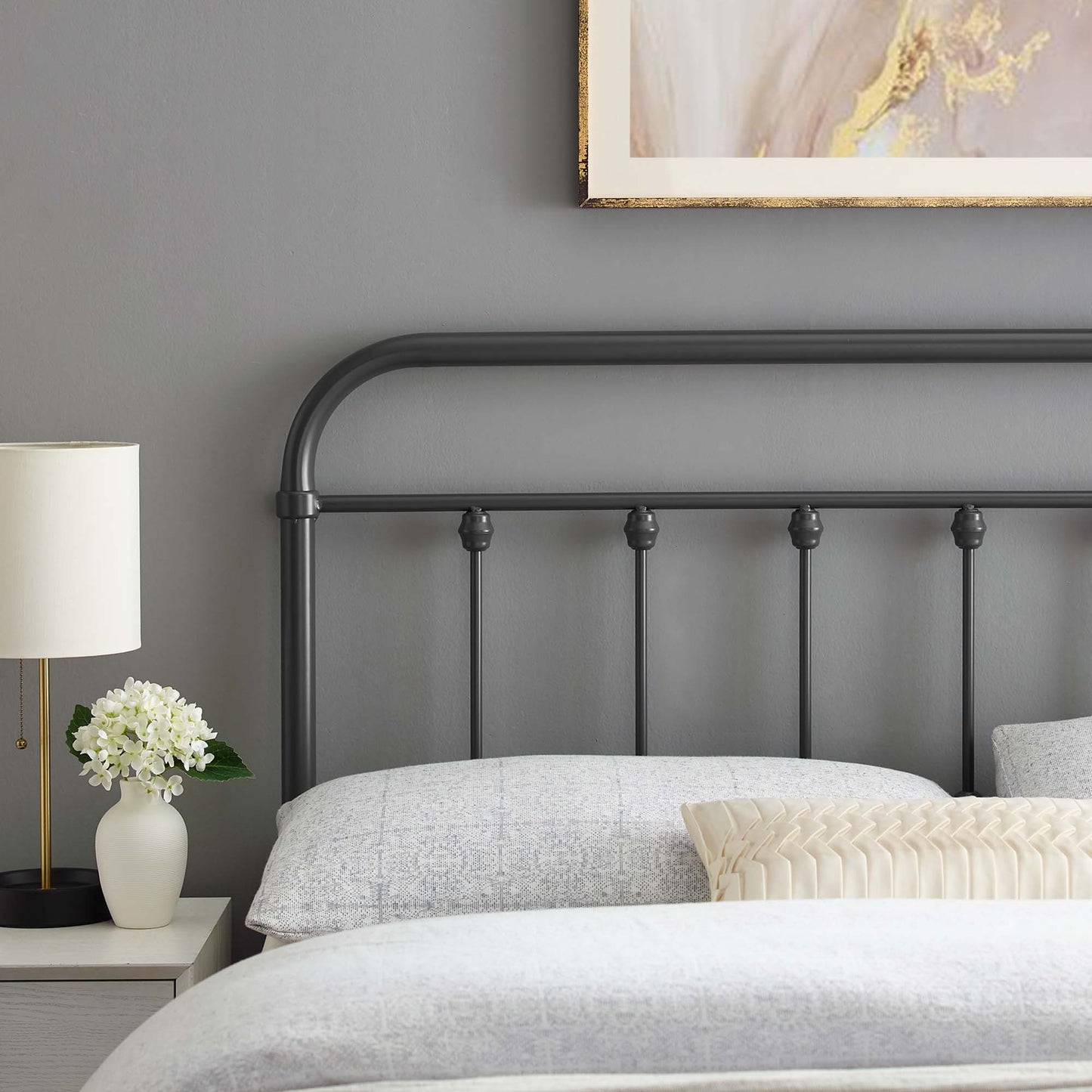 Sage Metal King Headboard