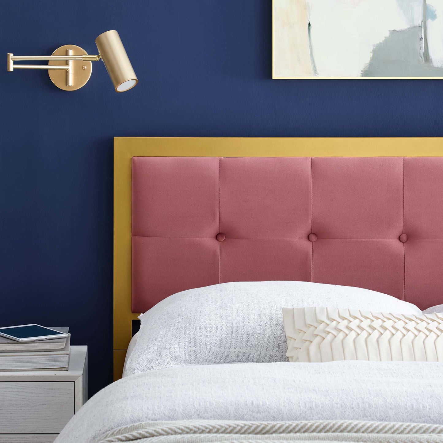 Teagan Tufted Performance Velvet Twin Headboard