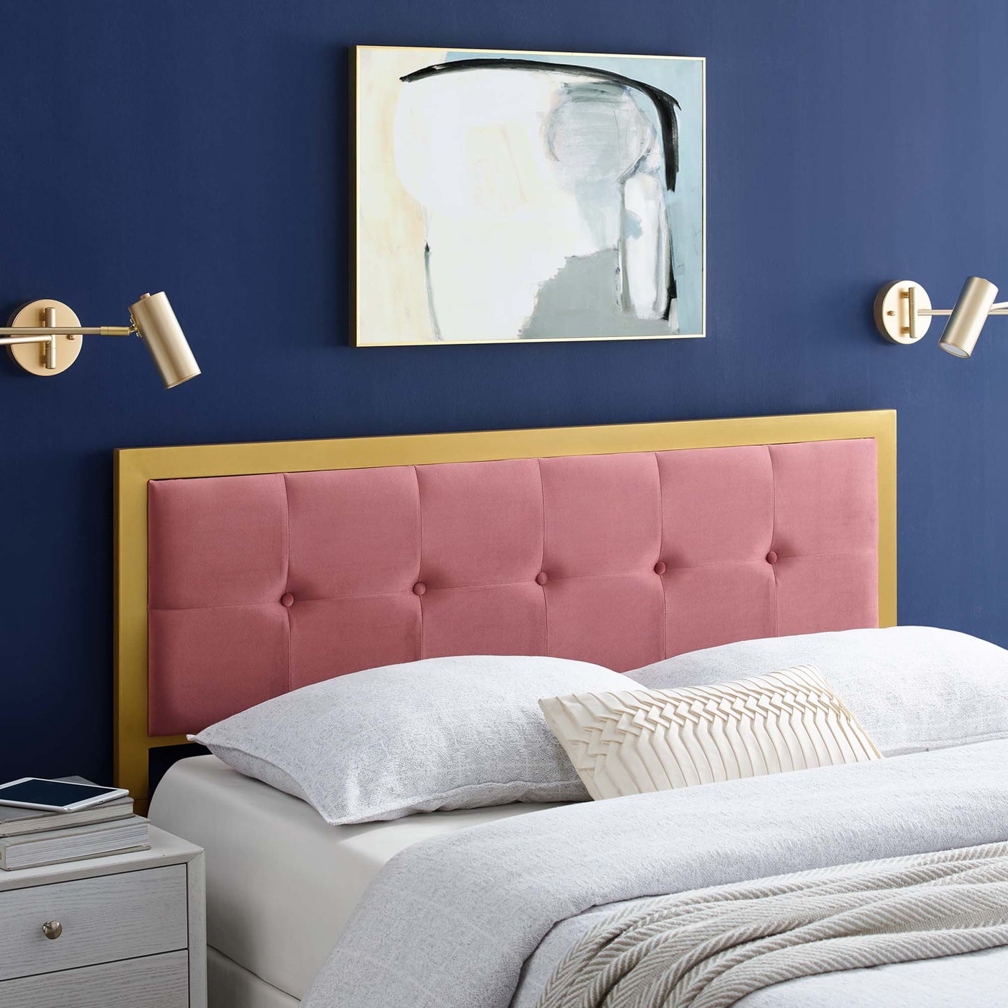 Teagan Tufted Performance Velvet Twin Headboard