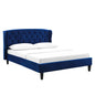 Penelope Tufted Wingback Performance Velvet Queen Platform Bed