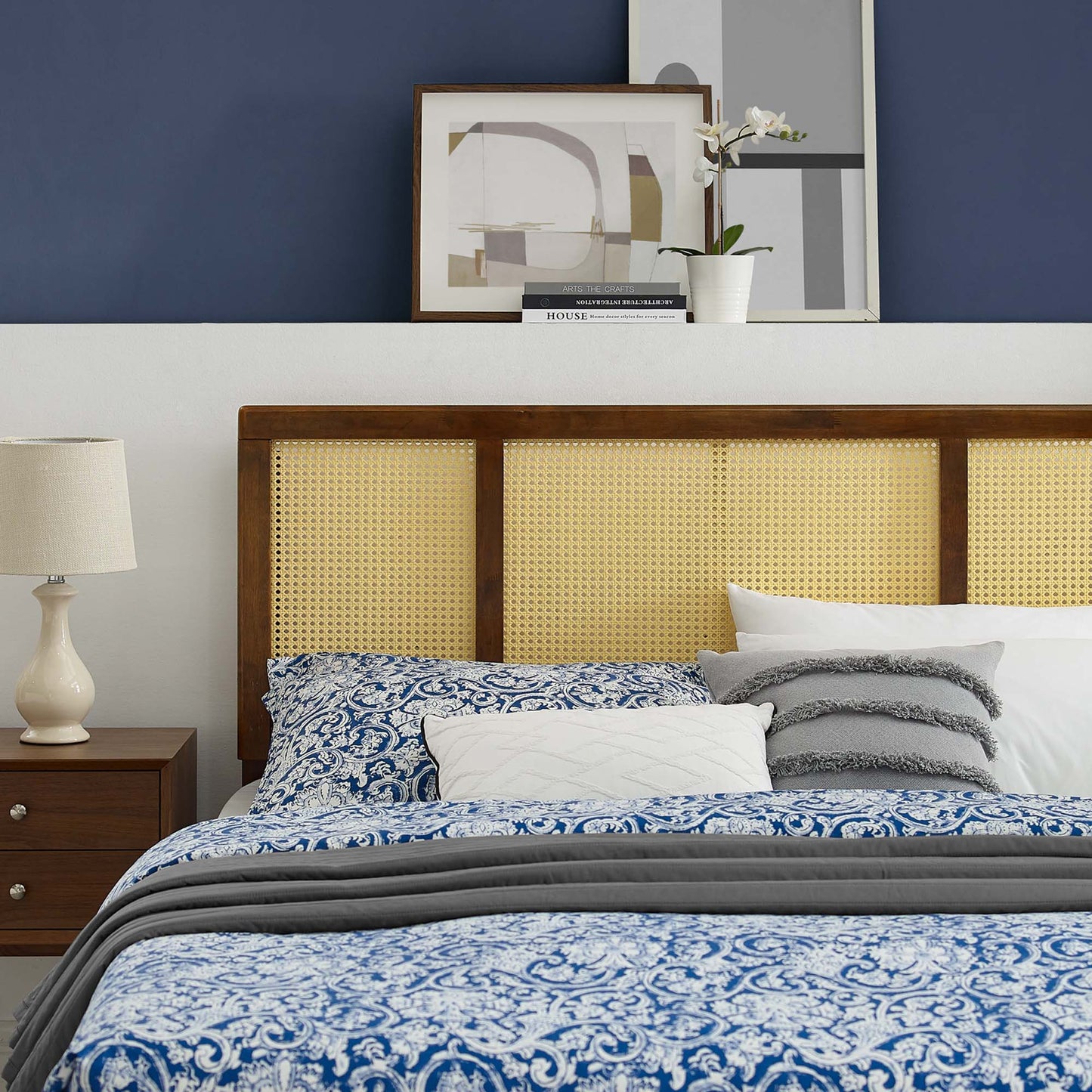 Delmare Cane King Headboard