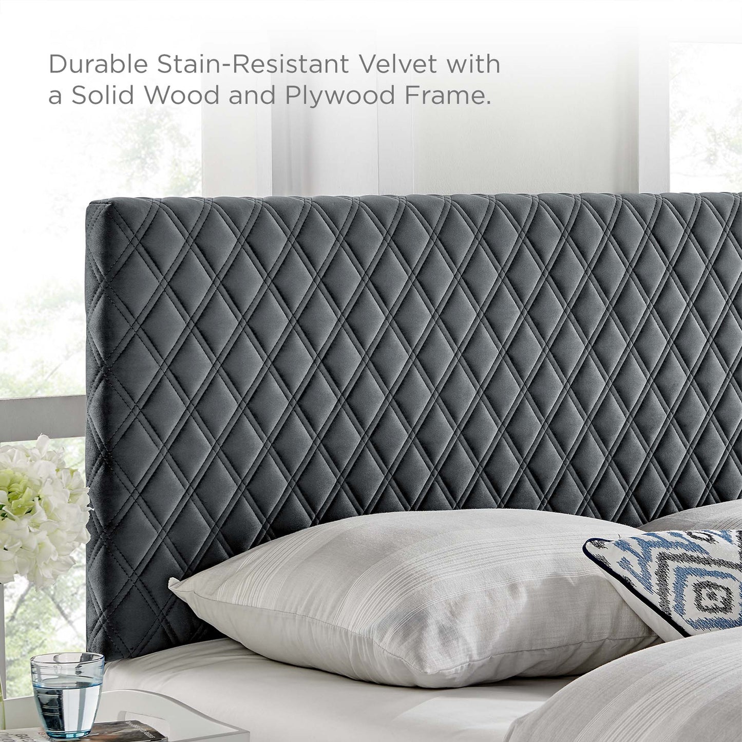 Angela Performance Velvet Full/Queen Headboard