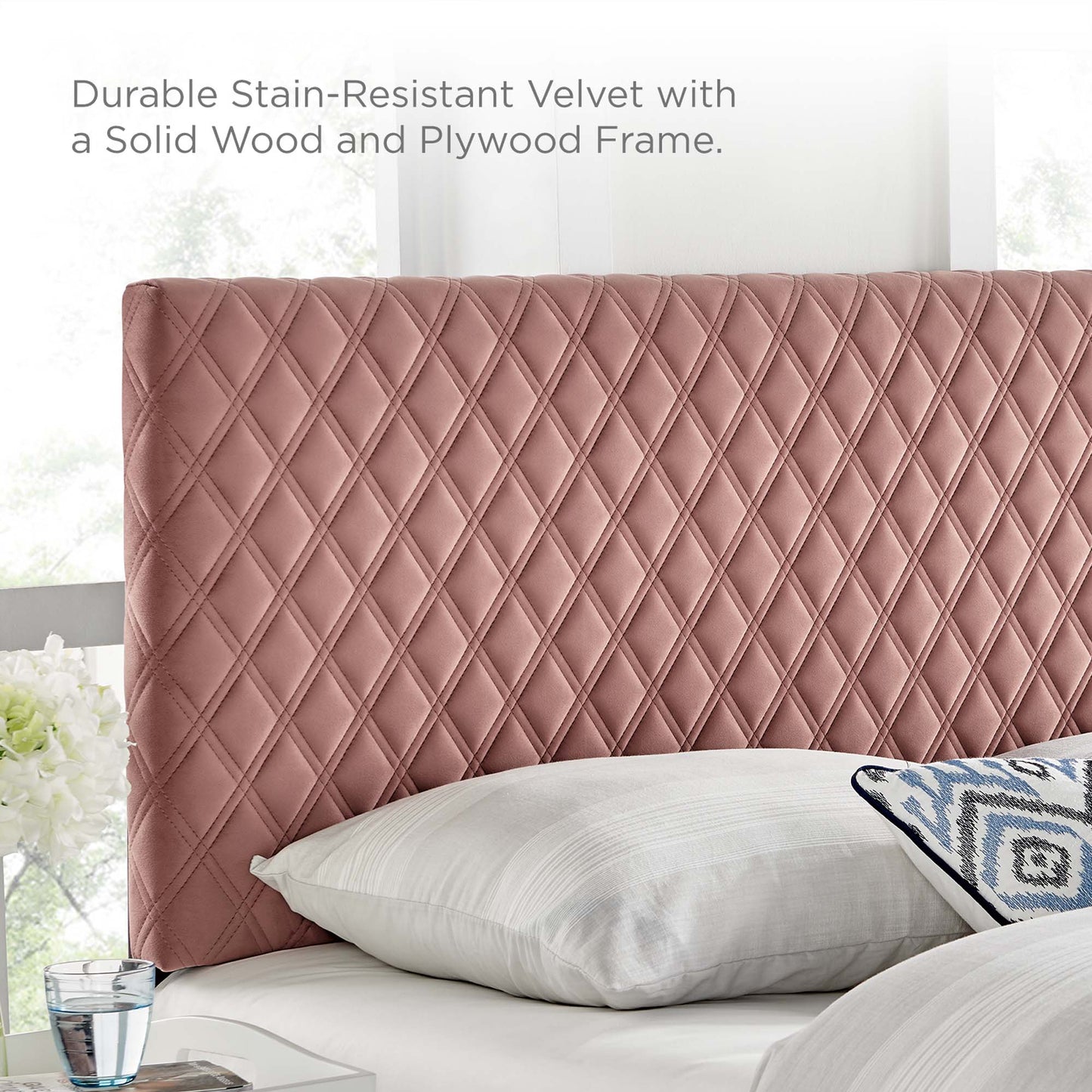 Angela Performance Velvet King Headboard