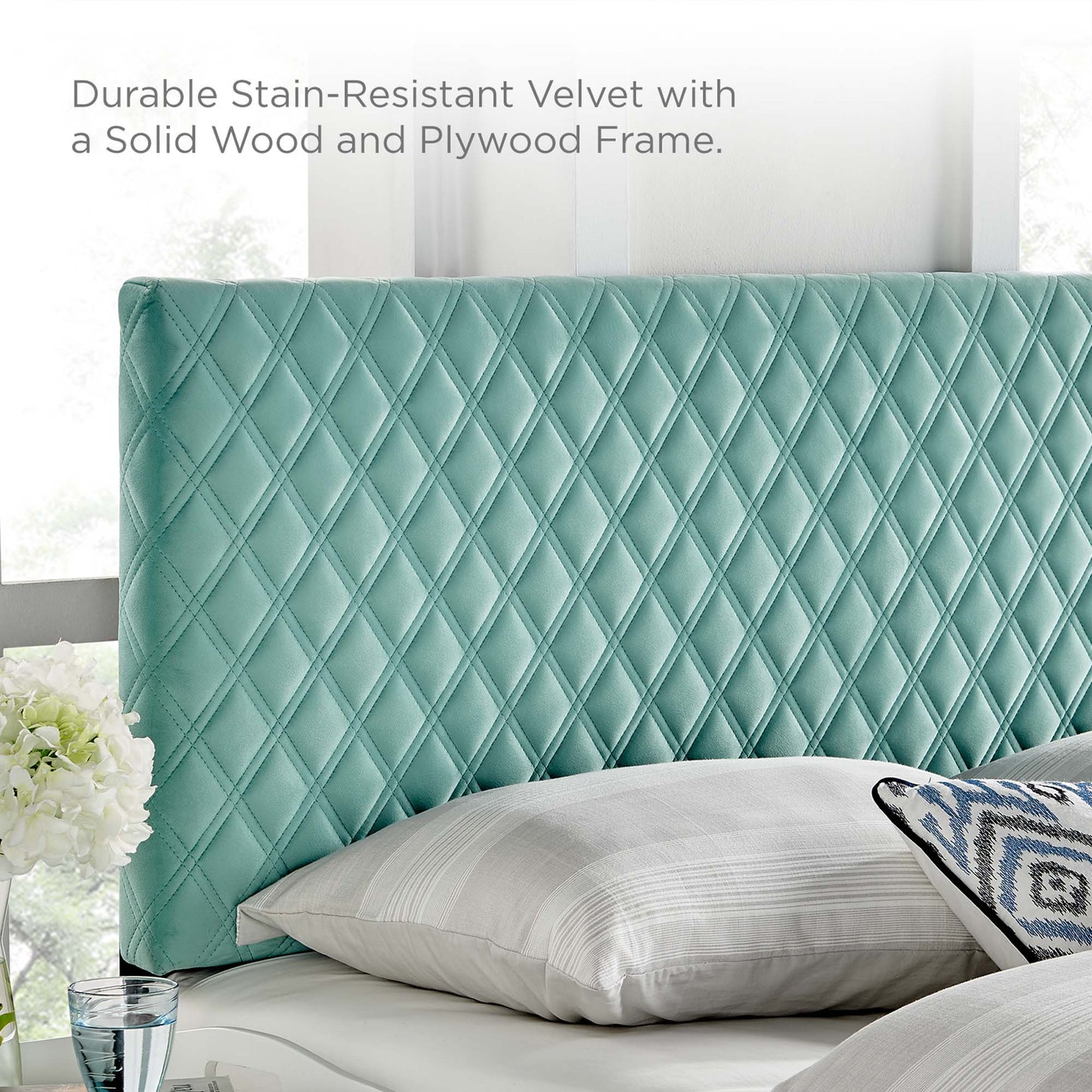 Angela Performance Velvet King Headboard