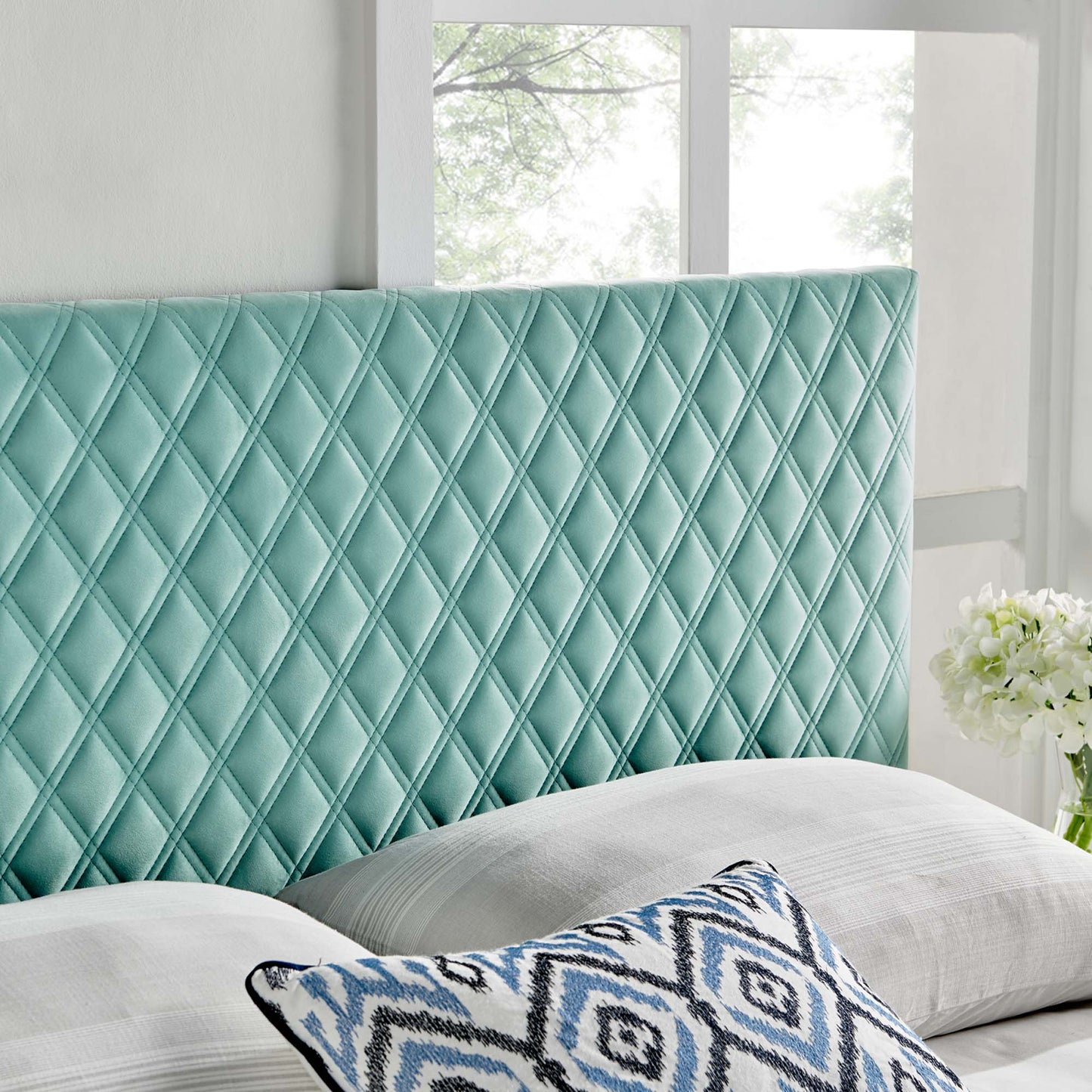 Angela Performance Velvet King Headboard