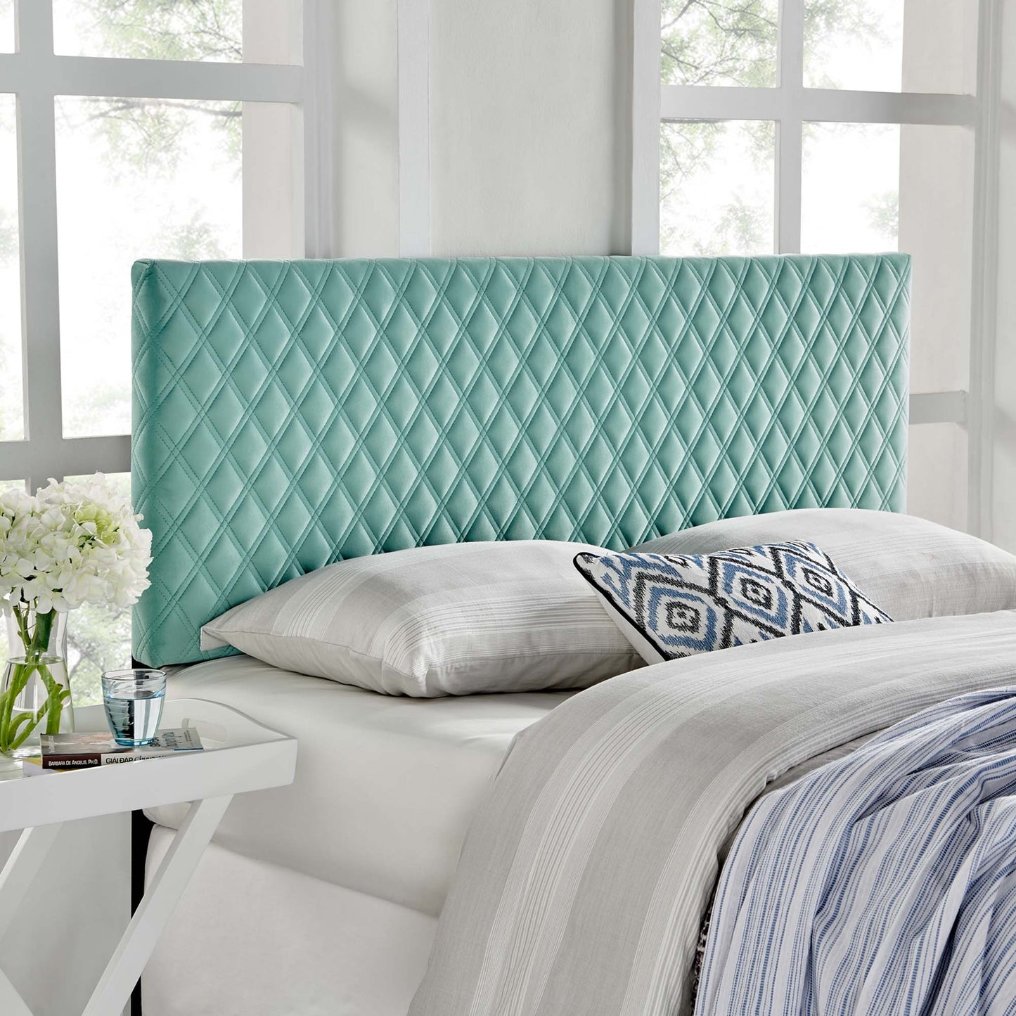 Angela Performance Velvet King Headboard