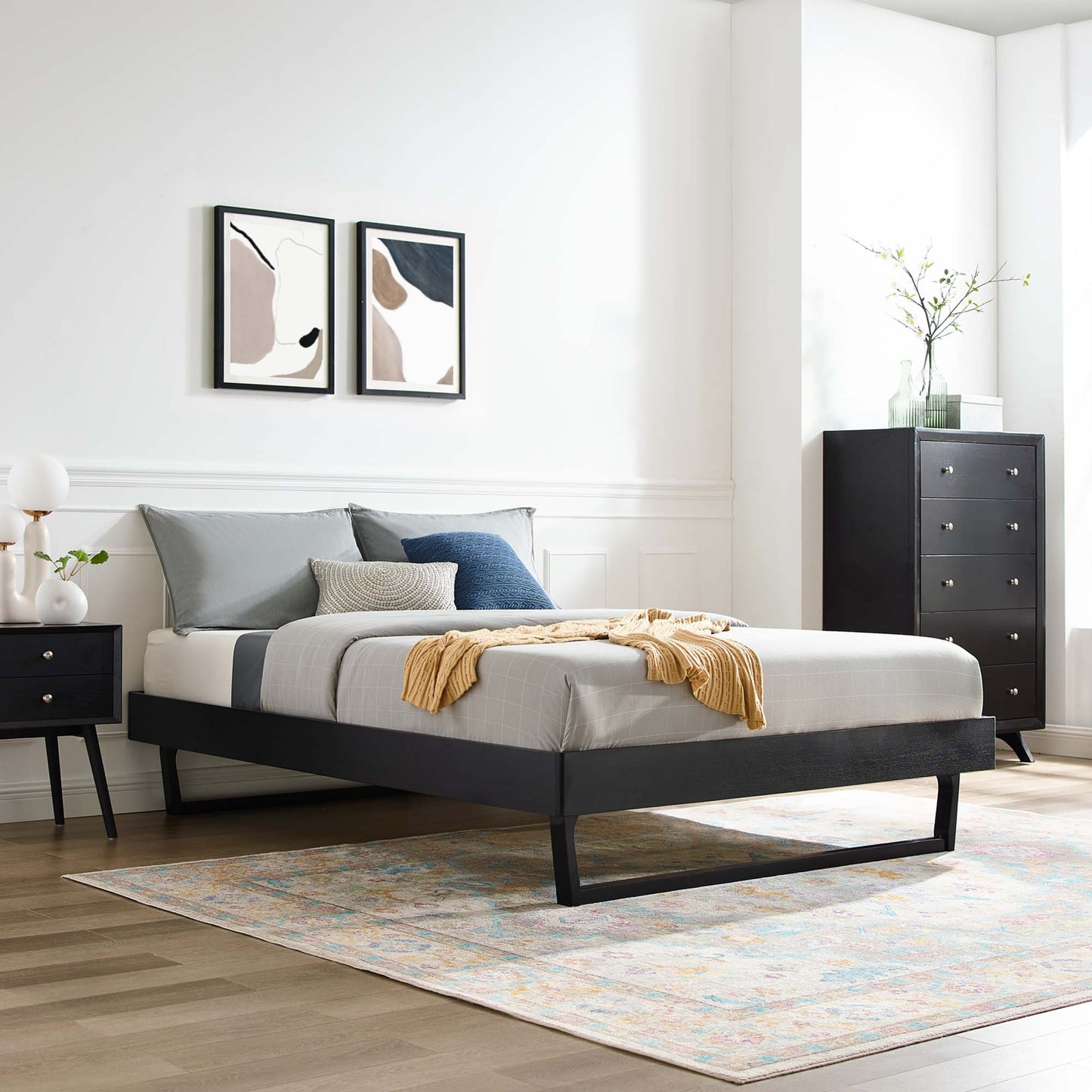 Billie Wood Full Platform Bed Frame