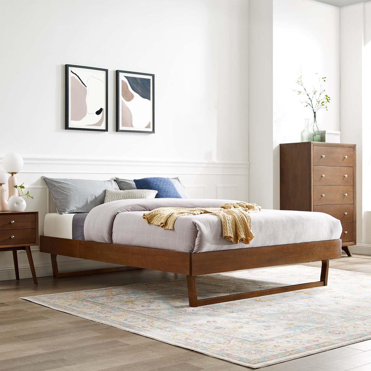 Billie Wood Full Platform Bed Frame