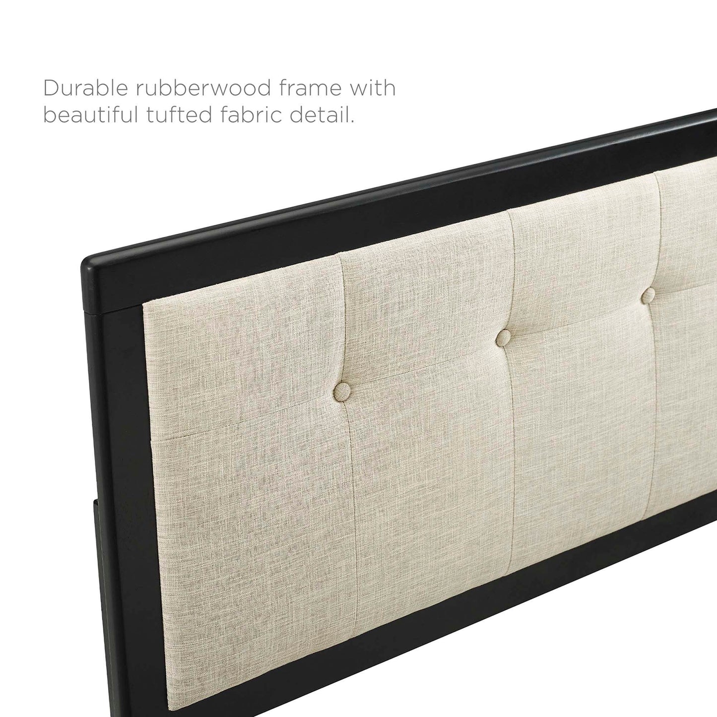 Draper Tufted Fabric and Wood Queen Headboard