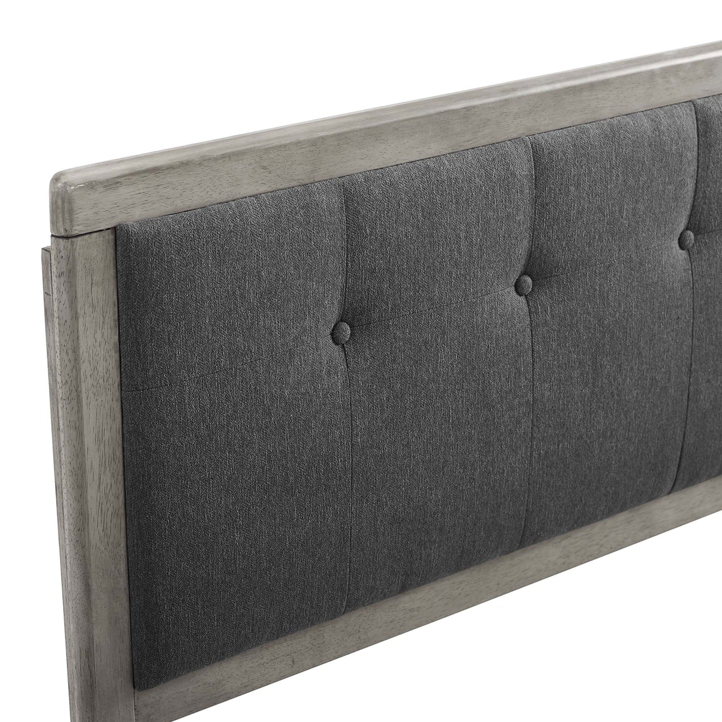 Draper Tufted Fabric and Wood Queen Headboard