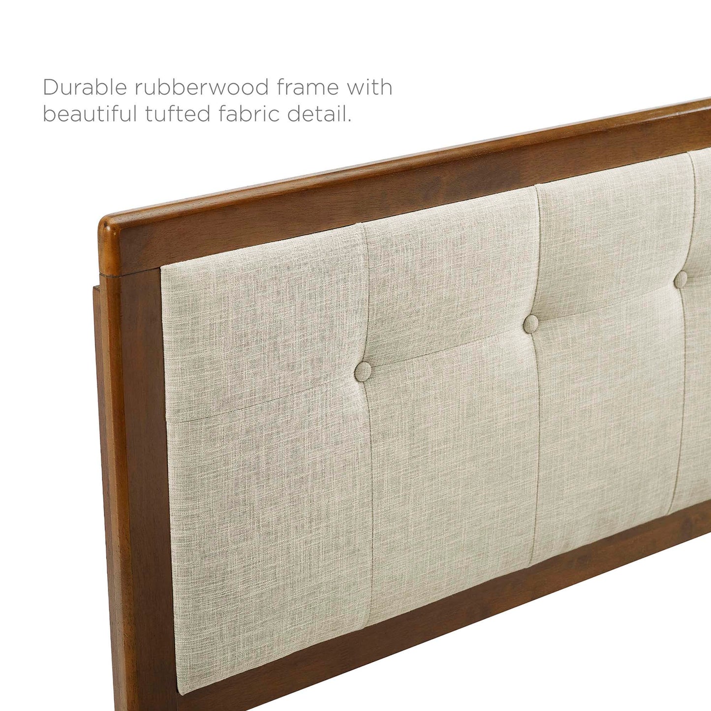 Draper Tufted Fabric and Wood Queen Headboard