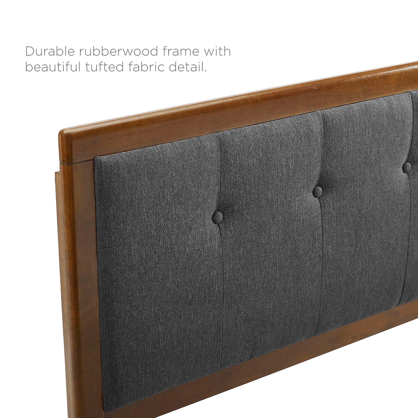 Draper Tufted Fabric and Wood Queen Headboard