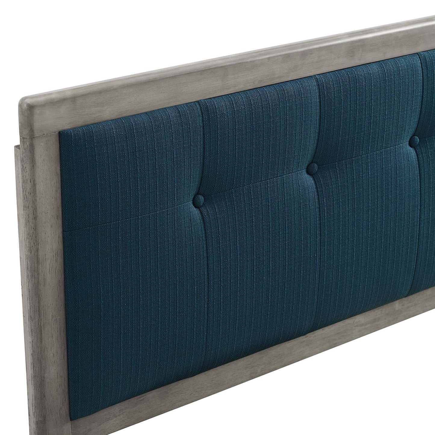 Draper Tufted Fabric and Wood King Headboard