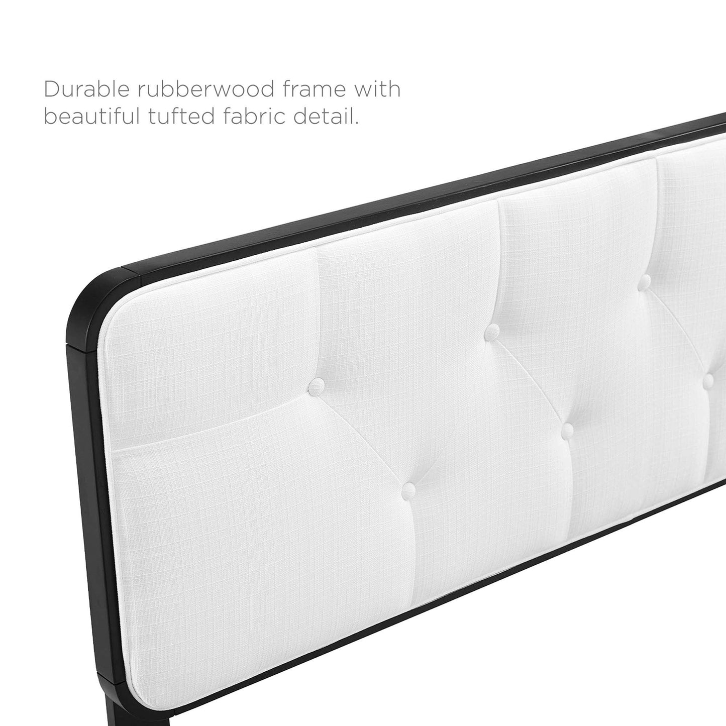 Collins Tufted Fabric and Wood Twin Headboard