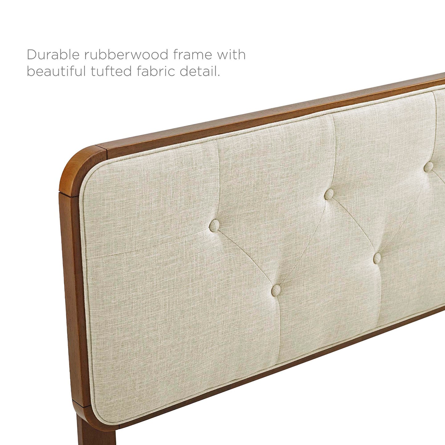 Collins Tufted Fabric and Wood Twin Headboard