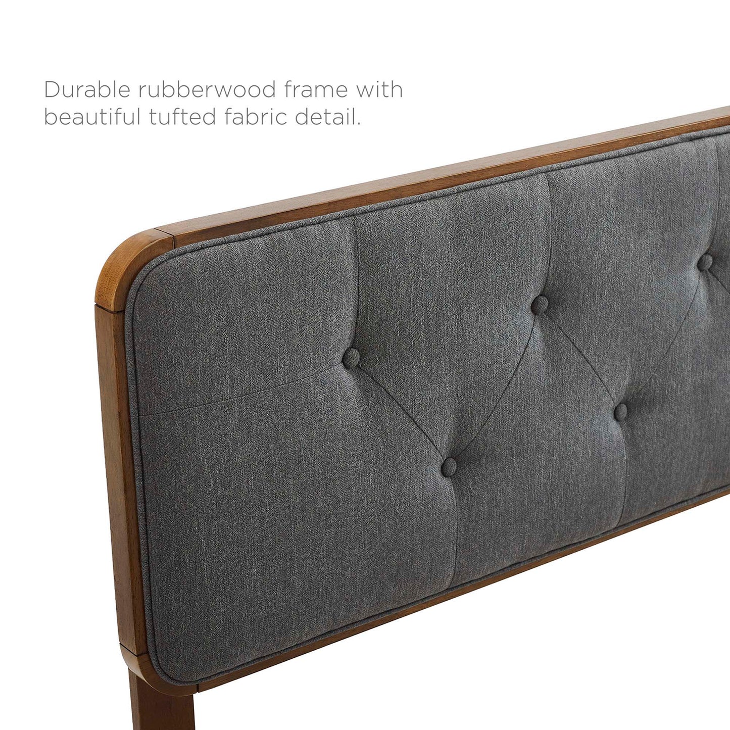 Collins Tufted Fabric and Wood Twin Headboard